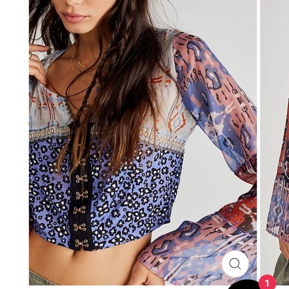 Free People Walk That Way Printed Top - Picture 5 of 9